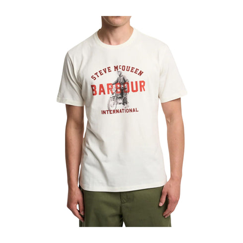 Barbour Intl. T-shirt T-shirt Uomo Speedway Bianco rosso - Francavilla Moda